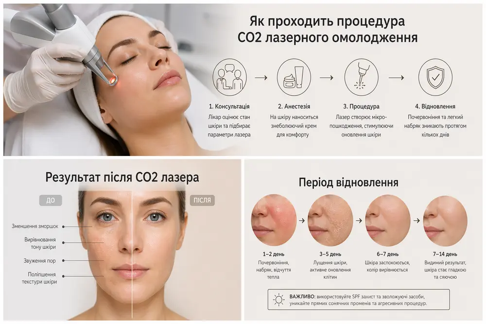Лазерне фракційне CO2 омолодження